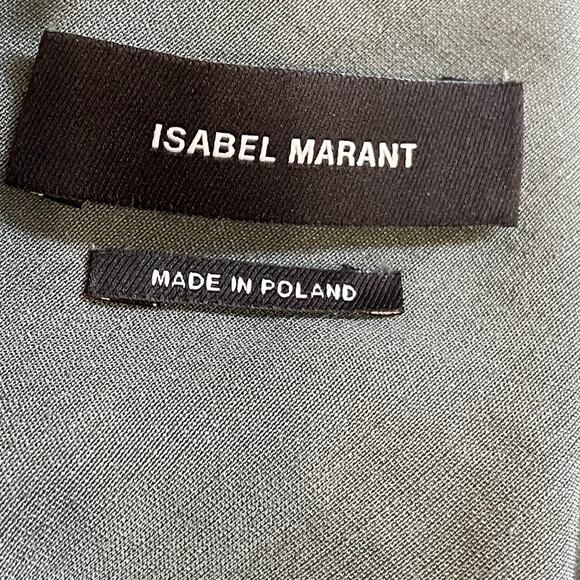 Isabel Marant Sage Green Cut Out Sleeves Mini Dress - Picture 11 of 12